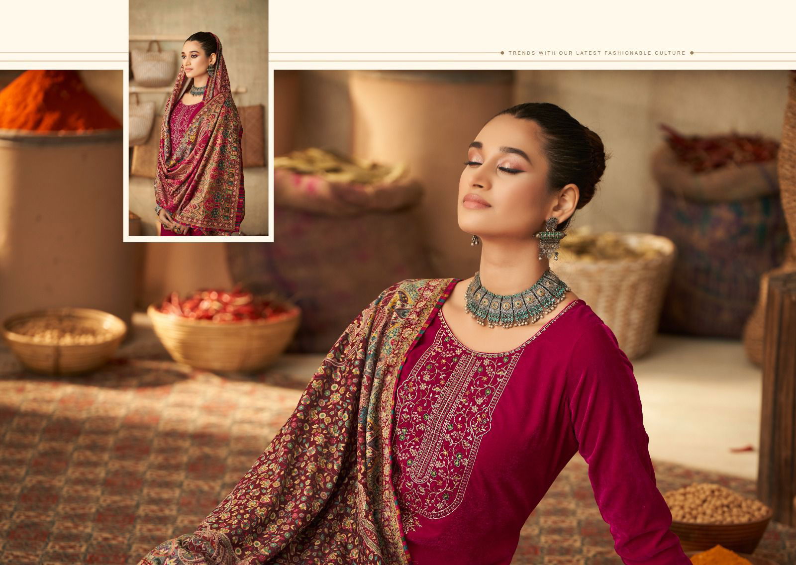 Bansuri By Nishant Pure Velvet Printed Designer Salwar Suits 